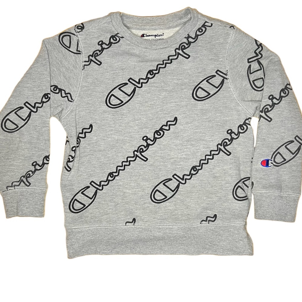 Champion Boys Size 5 Gray Pullover Sweater Champion Gray sweater